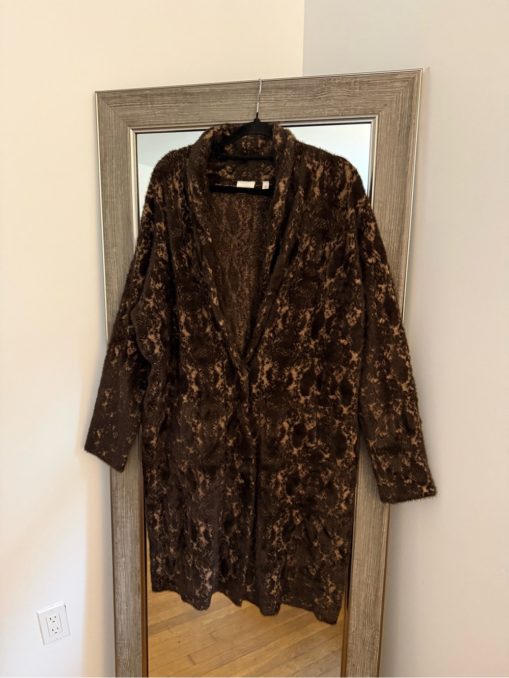 Cyrus Brown Patterned Open-Front Women's Coat